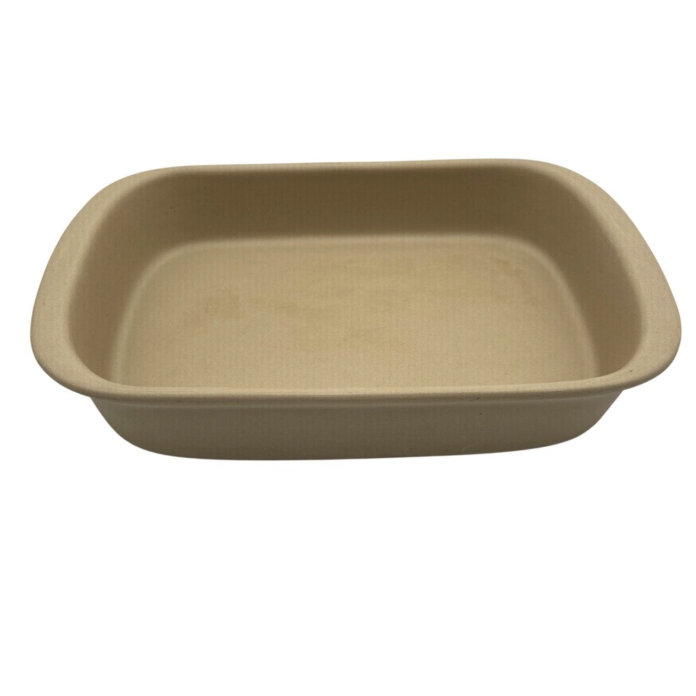 Pampered Chef Rectangular Baker Family Heritage Collection Stoneware Tan 13x9